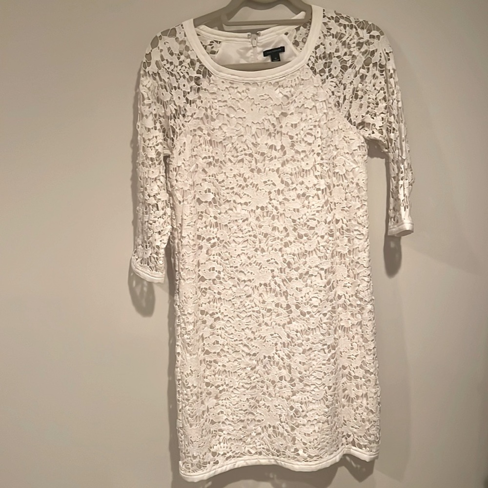 Ann Taylor white lace dress